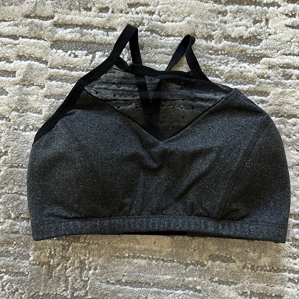 Beyond Yoga- Black/Gray Racerback Sports Bra - Size Small